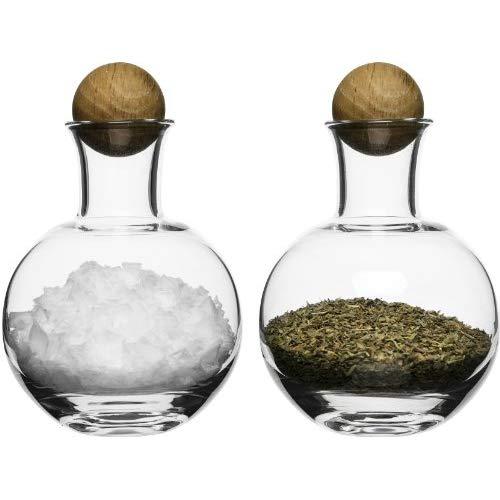 Sagaform 5016554 Spice/Herb Storage Bottles with Oak Stoppers
