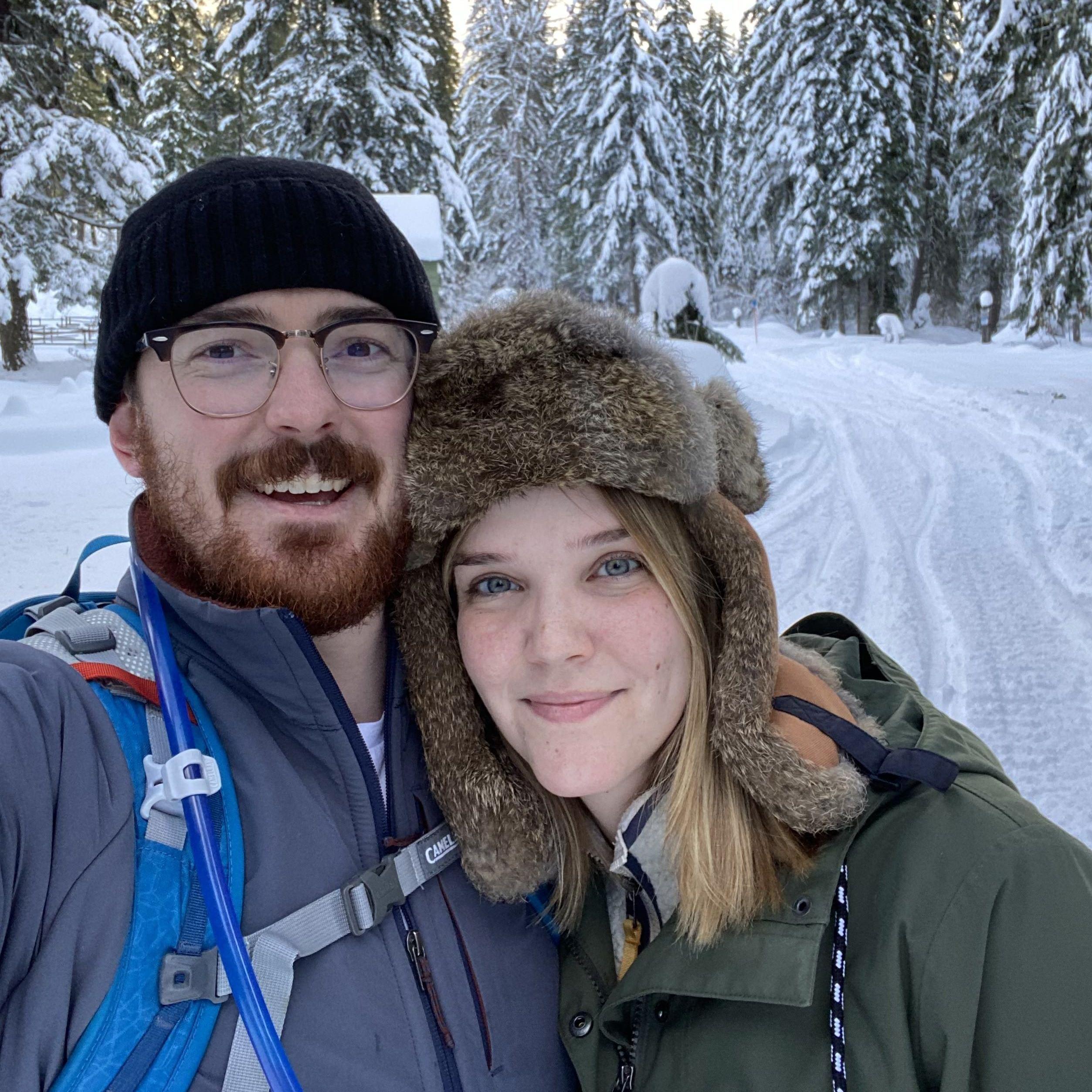 Snowshoeing near Roslyn, 2022.