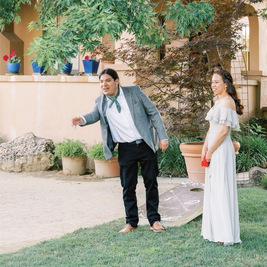 Lawn games at the wedding of Dennis and Susan. 2022