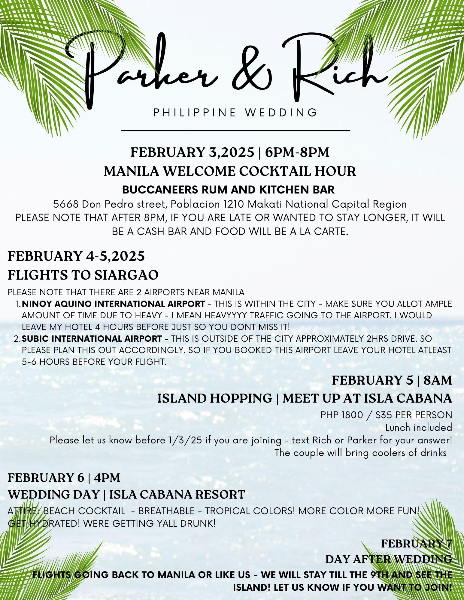 The Wedding Website of Richmina Dela Rosa and Parker Greene