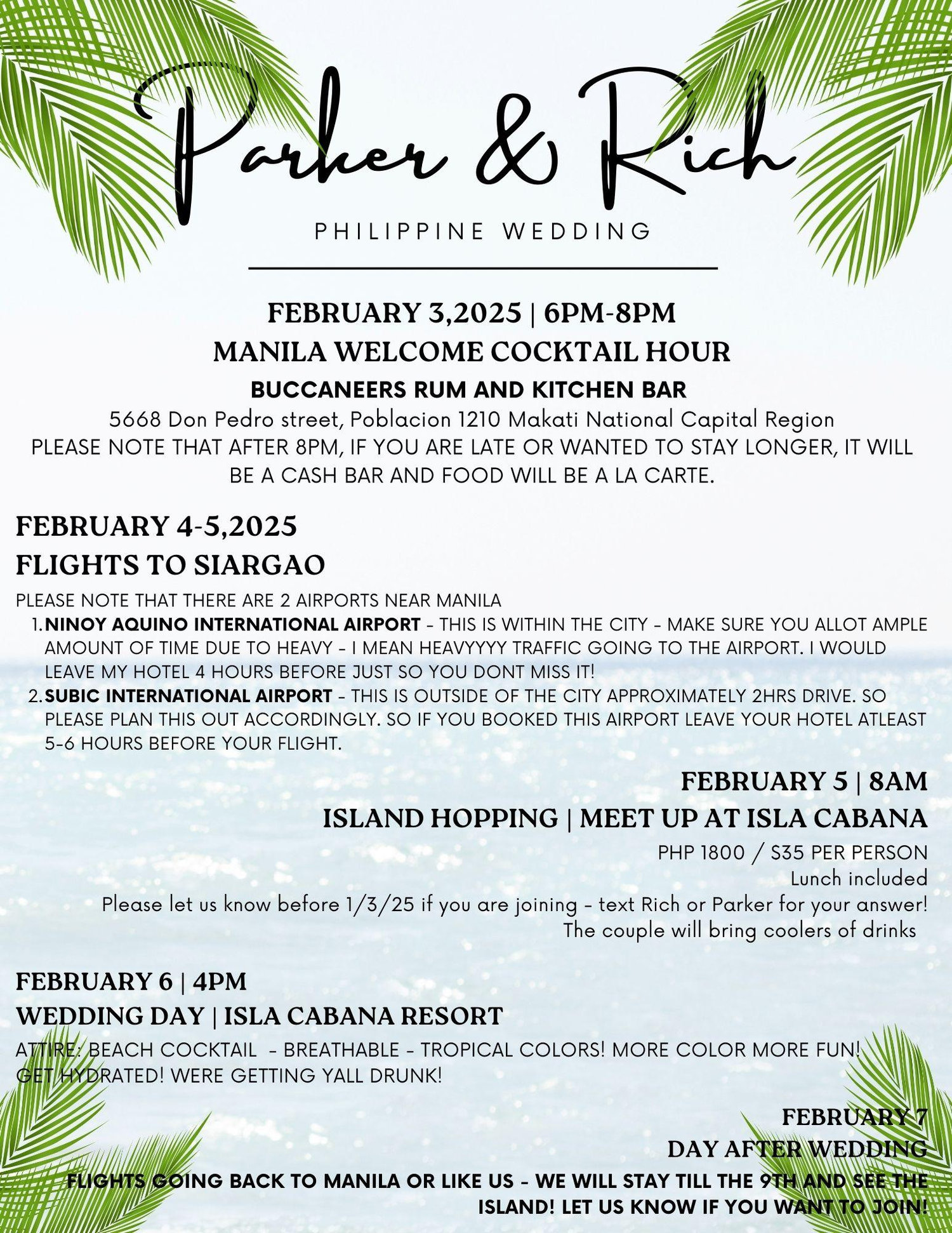 The Wedding Website of Richmina Dela Rosa and Parker Greene