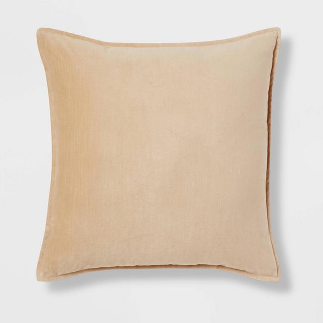 Oversized Cotton Velvet Square Pillow Yellow - Threshold™