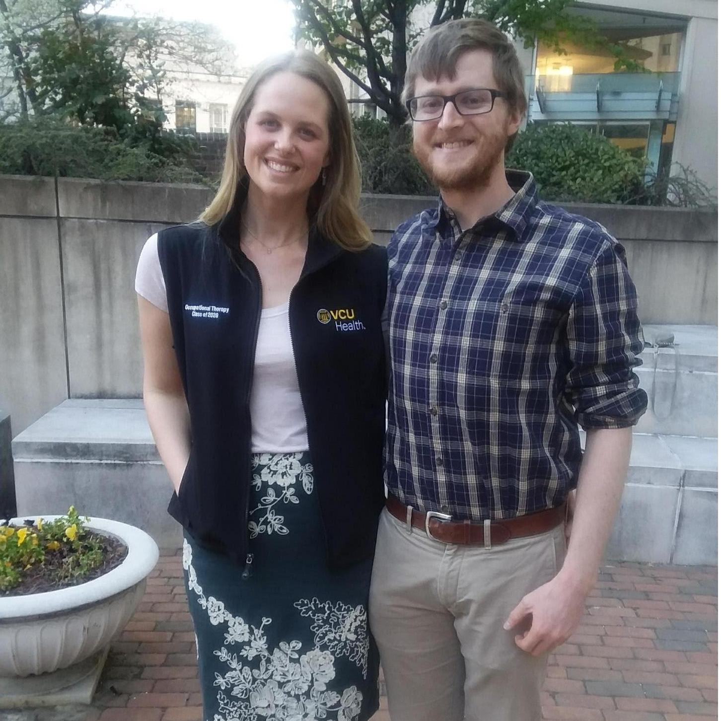 Sara's vesting ceremony to commemorate her starting the Doctorate of Occupational Therapy program at VCU