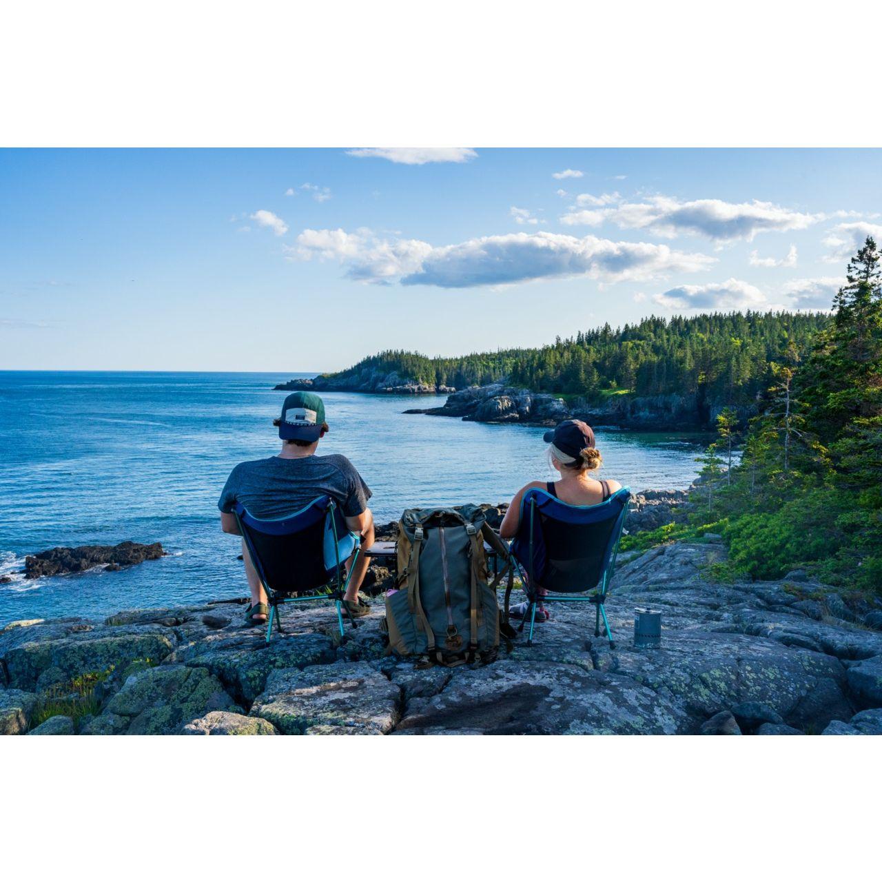 Our first backpacking trip together in Cutler Coast, ME