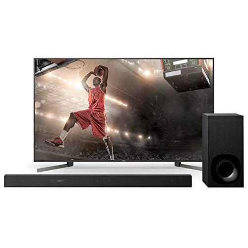 Sony X950G 65 Inch TV: 4K Ultra HD Smart LED TV with HDR  and HT-Z9F 3.1 Ch. Dolby Atmos  Soundbar and Wireless Subwoofer – 2019 Model