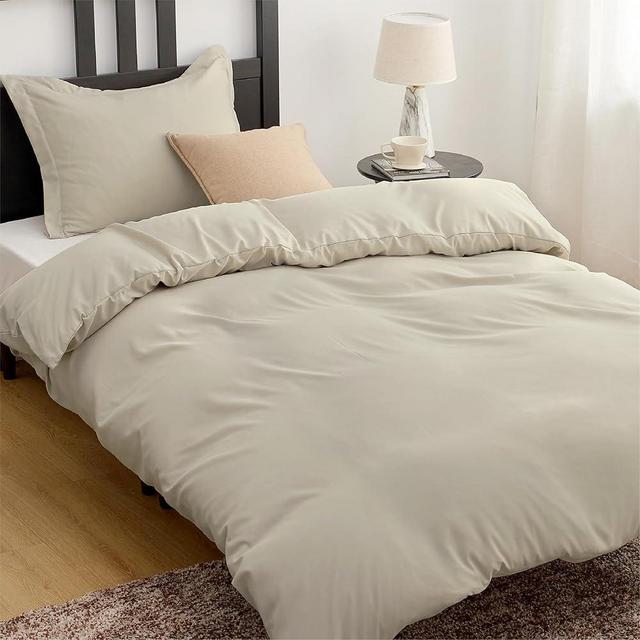 Bedsure Duvet Cover Twin/Twin XL Size - Soft Double Brushed Bedding Set for Kids & Adults, Zipper Closure, 2 Pieces, Includes 1 Duvet Cover (68"x90") & 1 Pillow Sham, NO Comforter, Linen