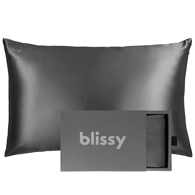 Blissy Silk Pillowcase - 100% Pure Mulberry Silk - 22 Momme 6A High-Grade Fibers - Satin Pillowcase for Hair & Skin - Regular, Queen & King Size Silk Pillow Case with Hidden Zipper - Moisture Wicking