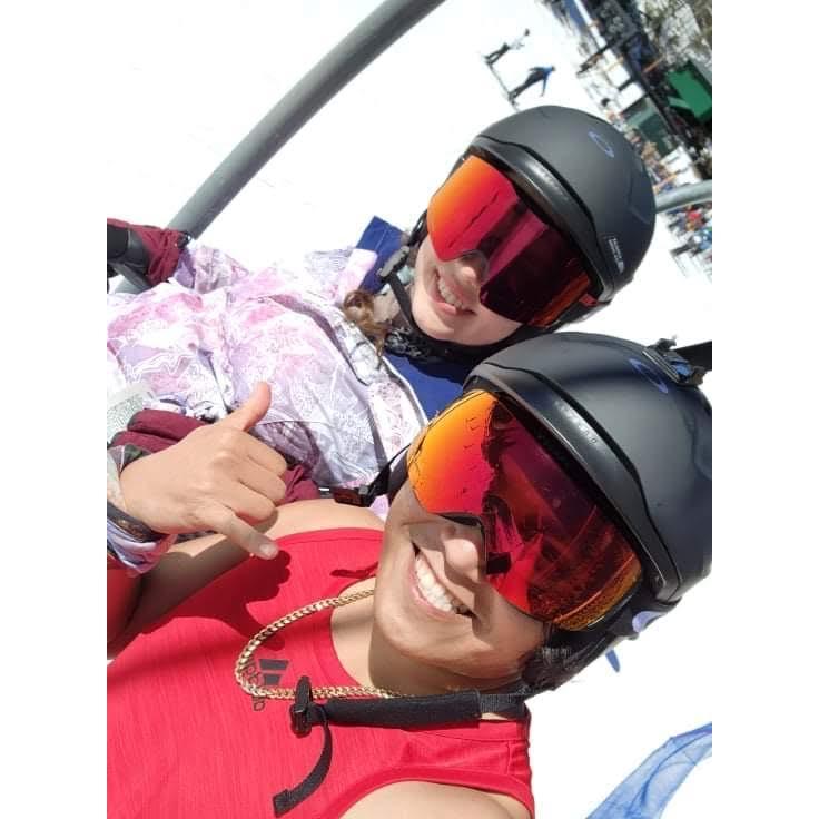 I can say Kiera has never fallen while getting off a ski lift - skills.
