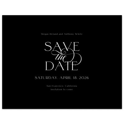Black Wedding Digital Save the Date - Hodgson Landscape