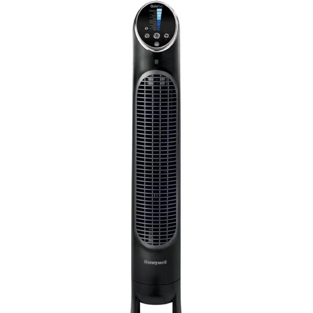 Honeywell QuietSet Whole Room Tower Fan-Black, Oscillating Tower Fan with Remote, HYF290B