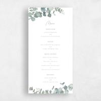 White Wedding Menu - Verde