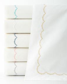 Matouk						European Scallops Embroidered Sham