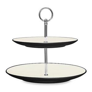 Noritake® Colorwave 2-Tier Tray in Graphite