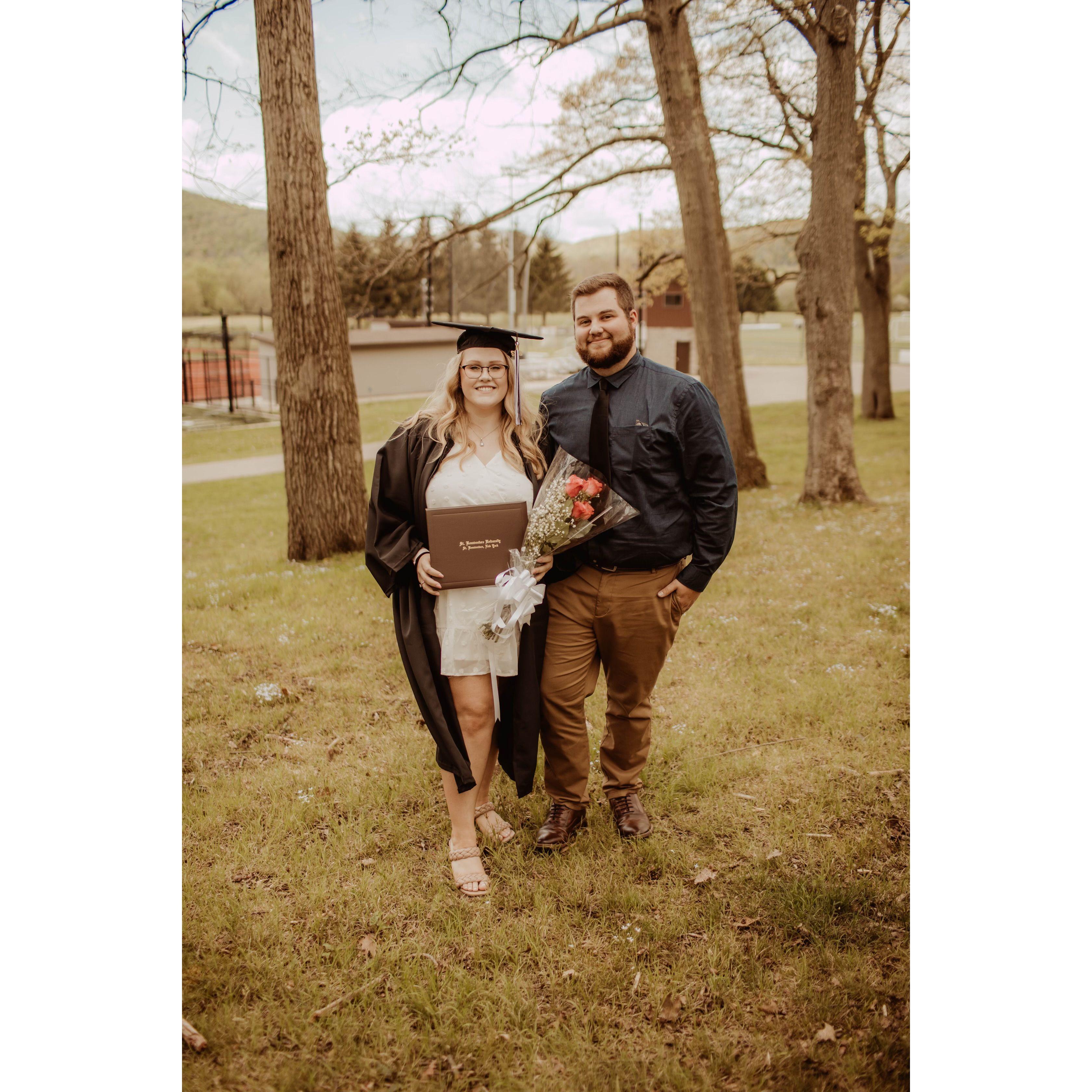 After being away from each other during college for 4 years, we finally made it to the end!