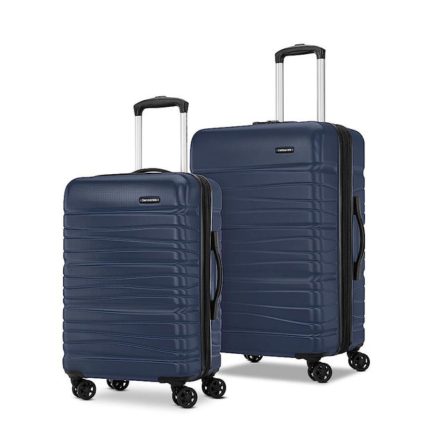 Samsonite Evolve SE Hardside Expandable Luggage with Spinners | Classic Navy | 2PC SET (Carry-on/Medium)