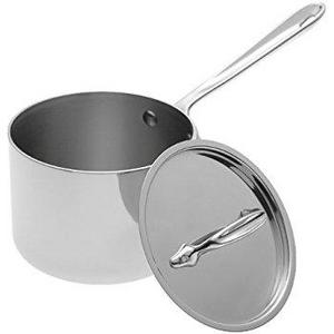 All-Clad 4203 Stainless Steel Tri-Ply Bonded Dishwasher Safe Sauce Pan with Lid / Cookware, 3-Quart, Silver