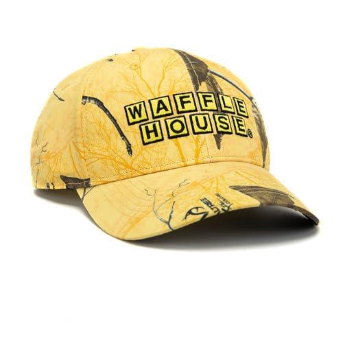 Realtree Color Camo Waffle House Embroidery Logo Hat | Adjustable Velcro Backing Cap | Limited Edition for Men and Women