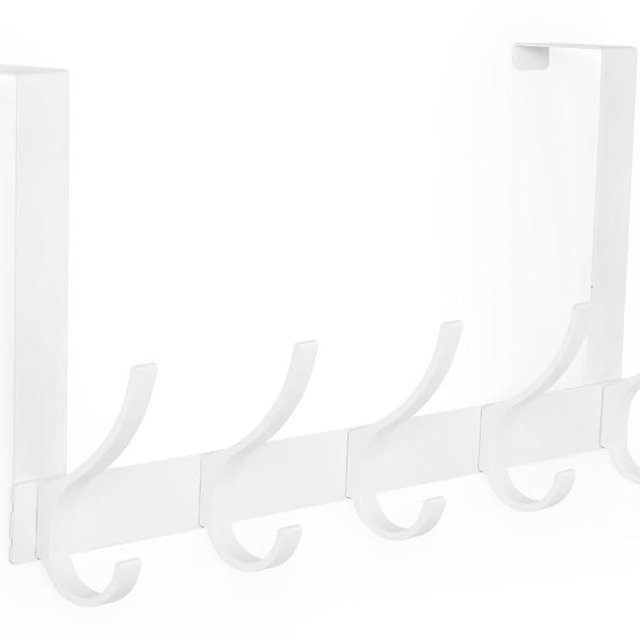 Optish Over The Door Hooks, Door Hanger Hooks for Hanging, Over The Door Towel Racks for Bathroom with 10 Coat Hooks, Over The Door Hanger for Coats and Towels