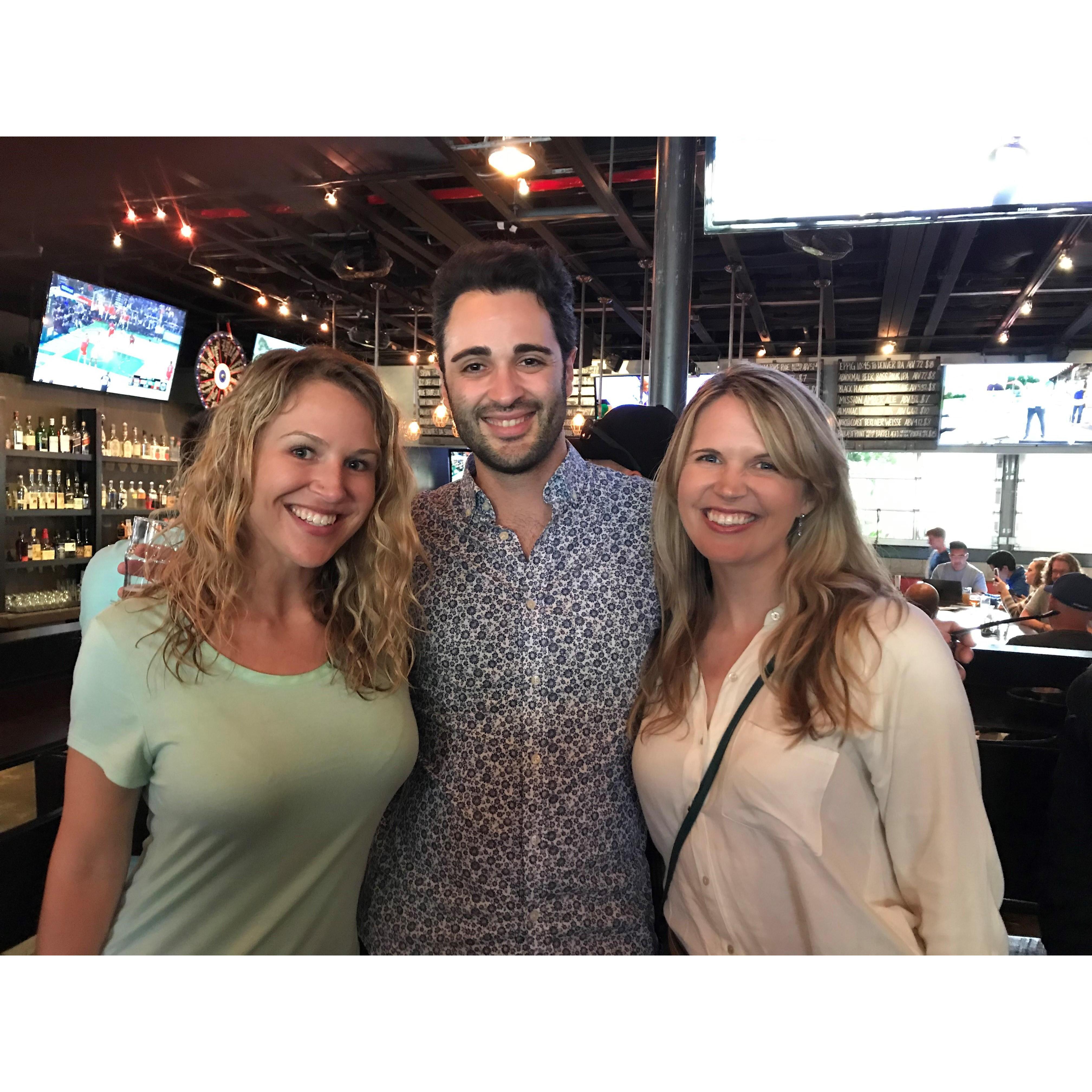 And NOW we're all together at the same restaurant celebrating our engagement with co-workers! We accidentally timed this PERFECTLY- 5/23/19 - 2 years & 1 day after the first picture!