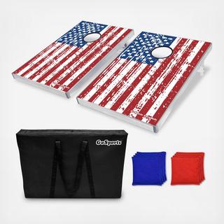 American Flag Cornhole Bean Bag Toss Game Set