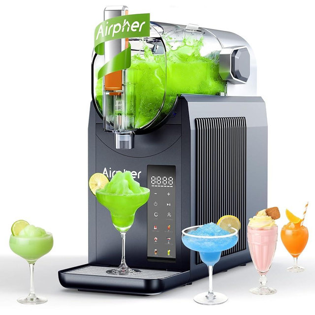 Slushie Machine,Slushy Machine for Home,Frozen Drink Maker for Home,6 One-Touch Programs, Self-Cleaning,No Ice Needed,Makes Milkshakes,Margaritas, Smoothies,Frozen Cocktails,and More