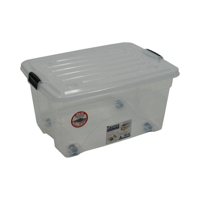Taurus 6.75 Gallon Rolling Bin Storage Organizer