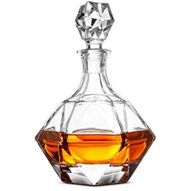 Transparent Creative Whiskey Decanter Set Bottle with 2 Wine Glasses 150ml  for liquor, Bourbon, Scotch, Vodka, Father's Day Gift for Men Women