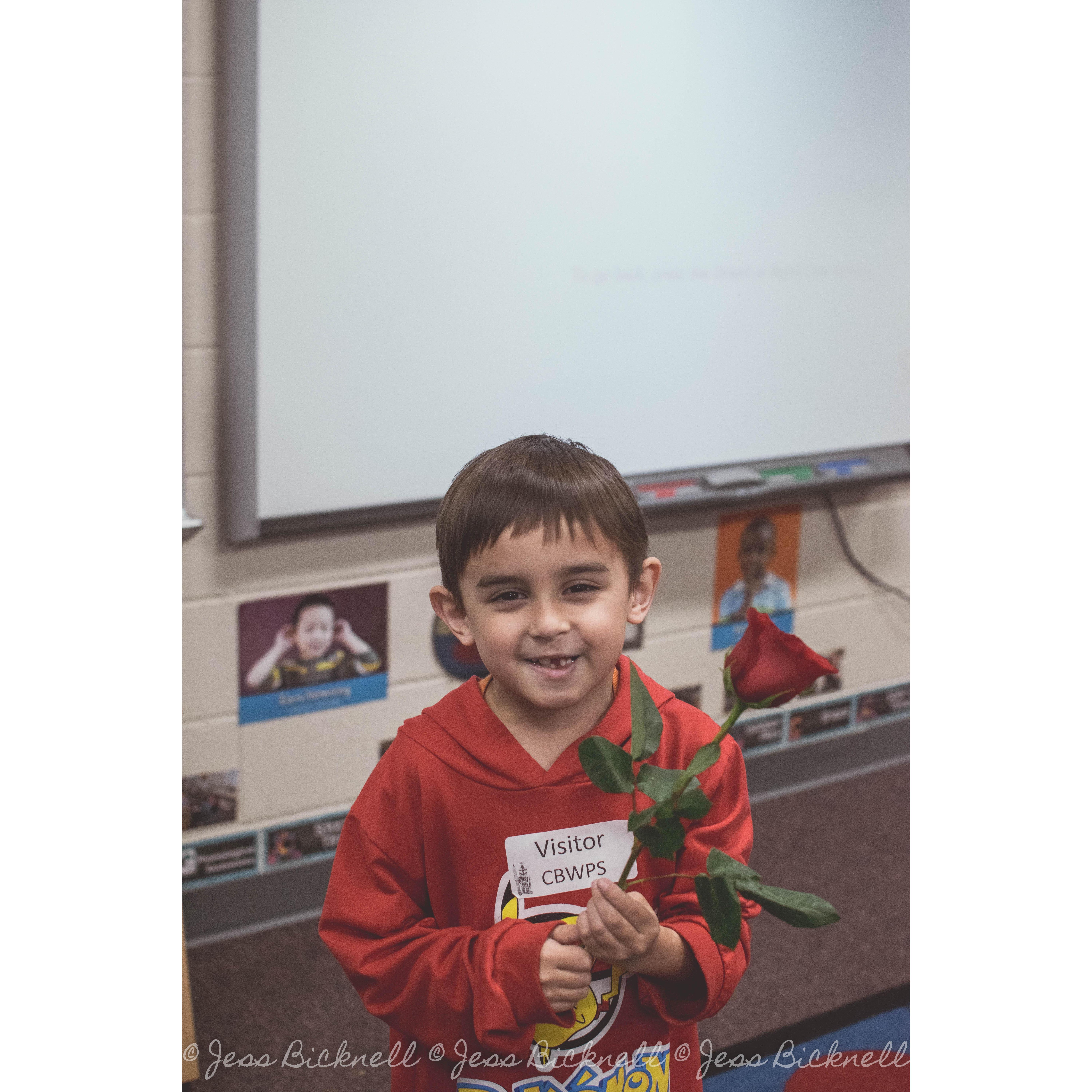 This is Kai, Bree's middle son. He wanted to show off the rose that Kevin gave to him and each one of his brothers, this was for the commitment he is making to them to be the best father he can be.