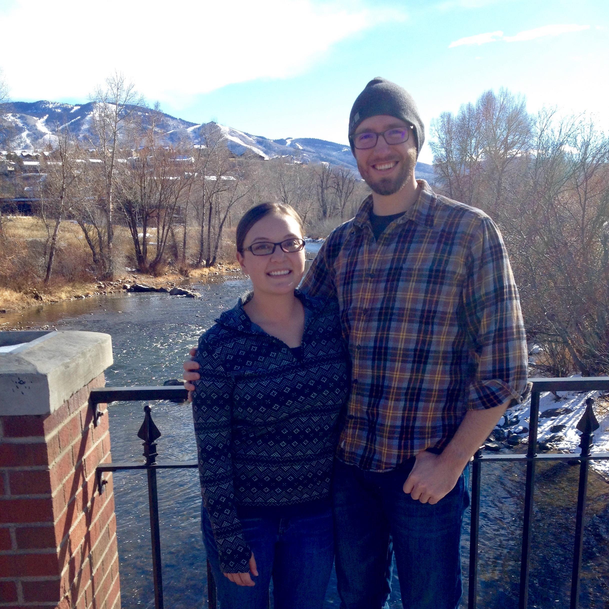 Some passersby were nice enough to stop and get a photo of us on the bridge where David proposed