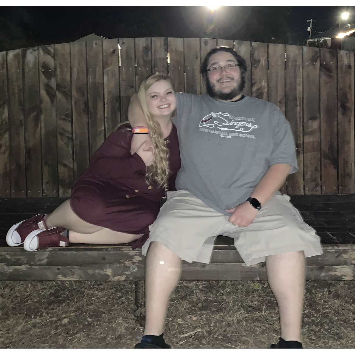 One of our first public outings as a couple at the Hondo Corn Maize
