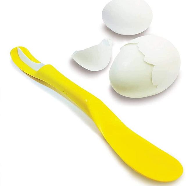 FusionBrands EggXactPeel Egg Peeler - The Easy Egg Peeler Tool that Effortlessly Cracks, Peels, and Removes Egg Shells From Both Soft and Hard Boiled Eggs - BPA Free Kid Friendly Plastic Kitchen Tool