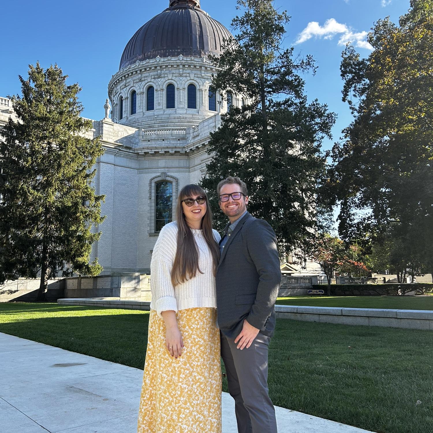 A few minutes before Jakob proposed!! -Annapolis, MD