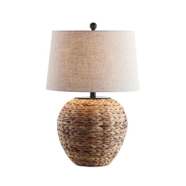 JONATHAN Y Alaro 24.5" Banana Leaf Basket LED Table Lamp