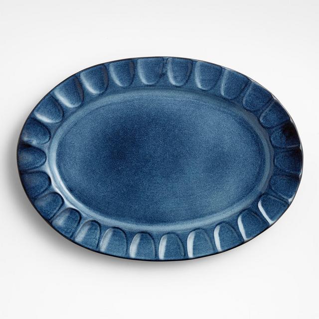 Cove Glazed Indigo Blue Platter