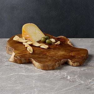 Teak Root Wedge Reclaimed Wood Serving Board