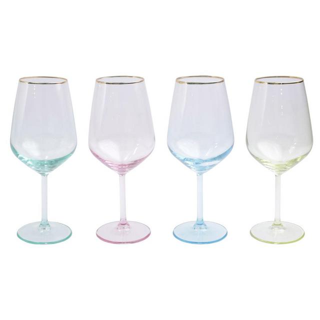 Vietri Rainbow Wine Glasses