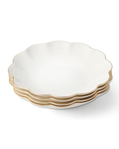 AERIN Scalloped Appetizer Plates, Set of 4