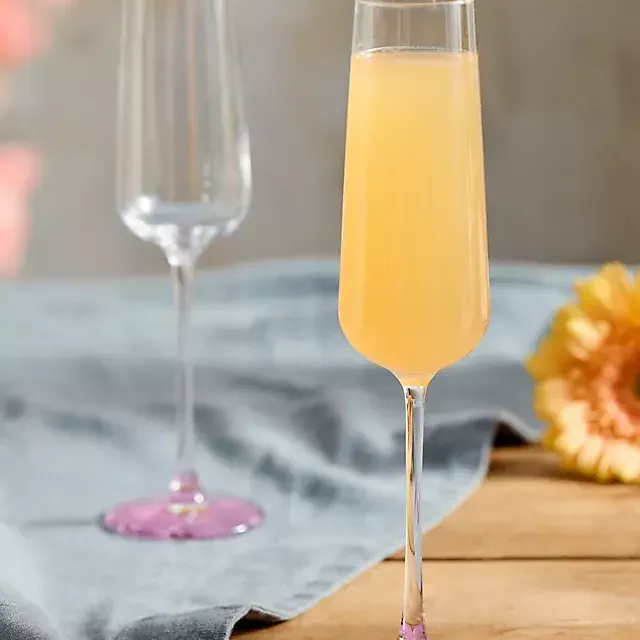 Pressed Floral Flutes, Set of 2