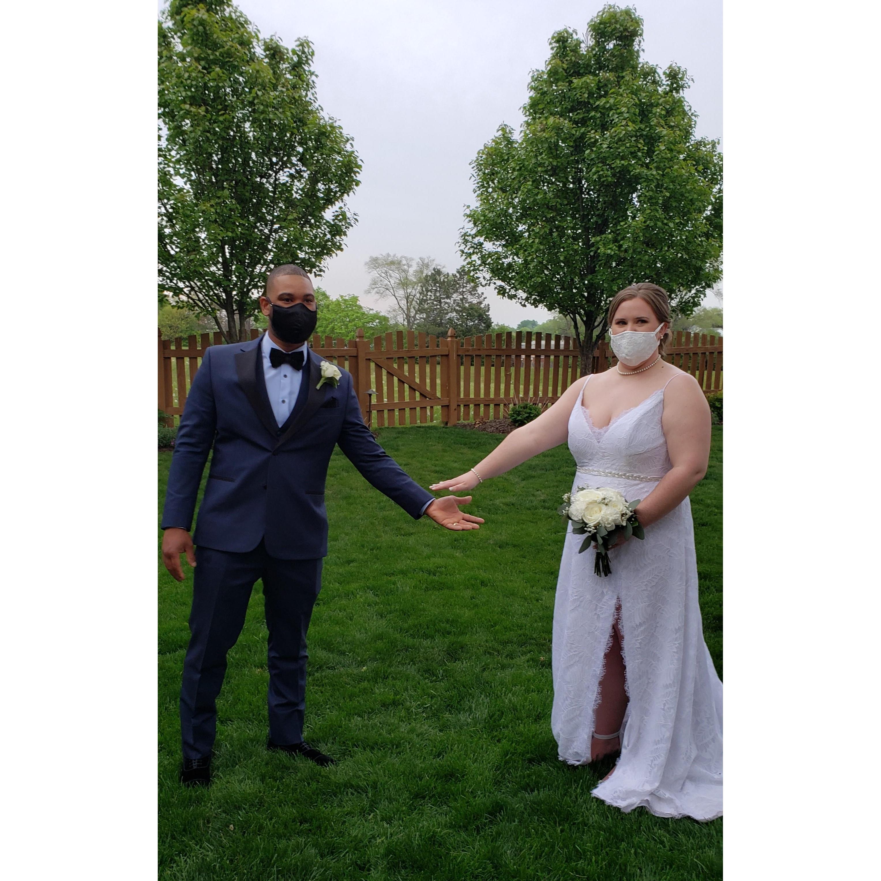 Masks and 6 feet apart - Covid wedding 5/2021