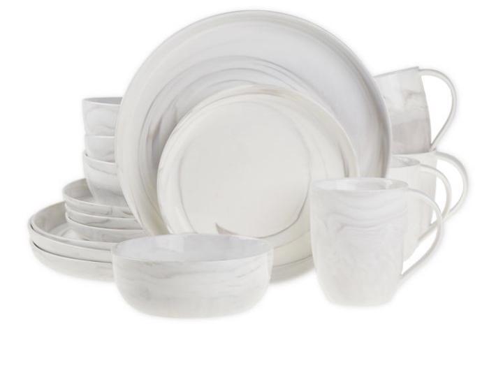 Artisanal Kitchen Supply® Coupe Marbleized 16-Piece Dinnerware Set