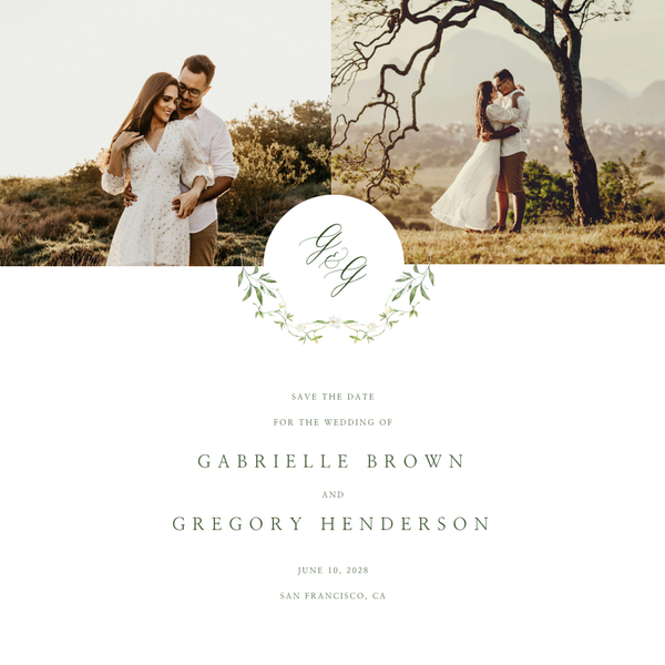 Verdure Multiphoto | Marsh Green | Zola Save The Dates