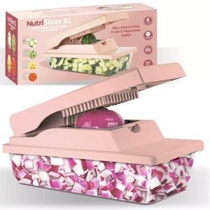 As Seen On TV NutriSlicer XL 7 Piece Vegetable Mandoline Slicer Chopper Dicer with Container & Blades
