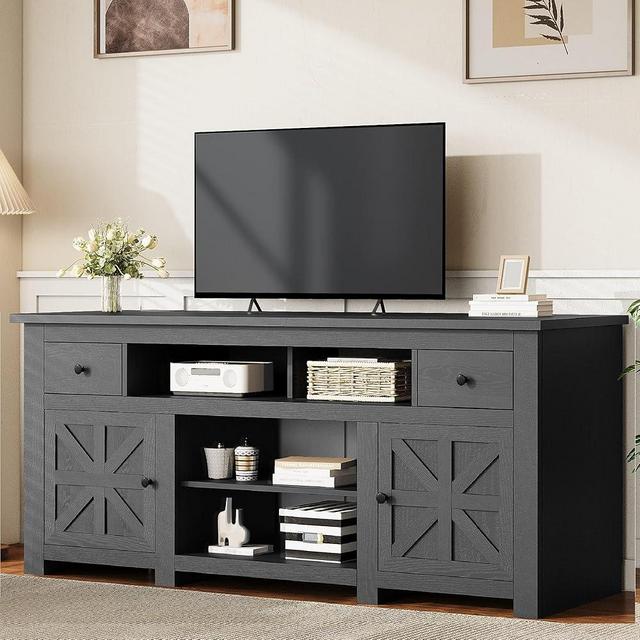 YITAHOME TV Stand for 75/80 Inch TV, Entertainment Center, TV Cabinet with Drawers and Power Outlet, White TV Console for Living Room Furniture (70 Inch Lenght 30 Inch High)