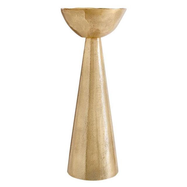 Rough Cast Brass Pillar Holder, Large