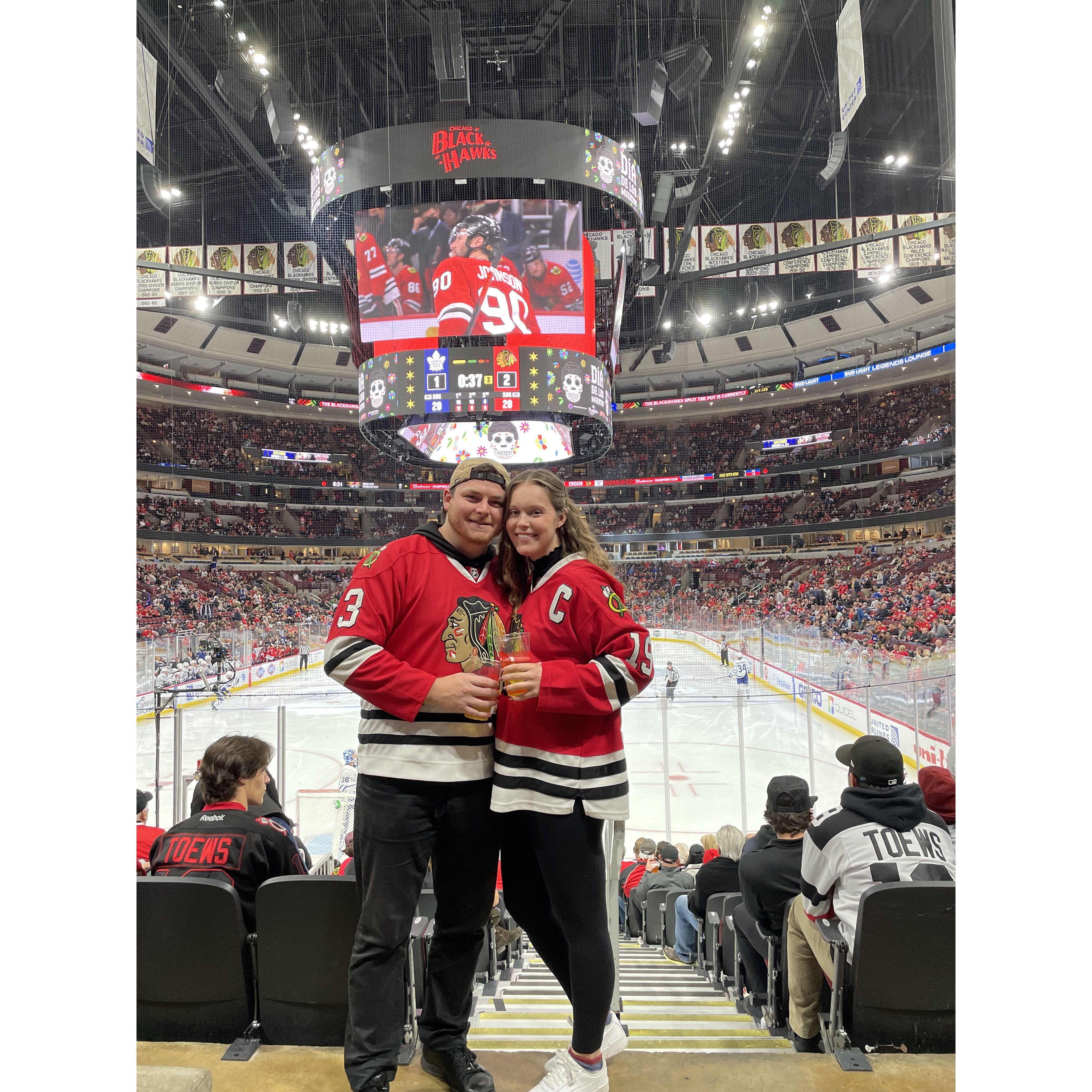 Turning Mary Beth into a hockey fan