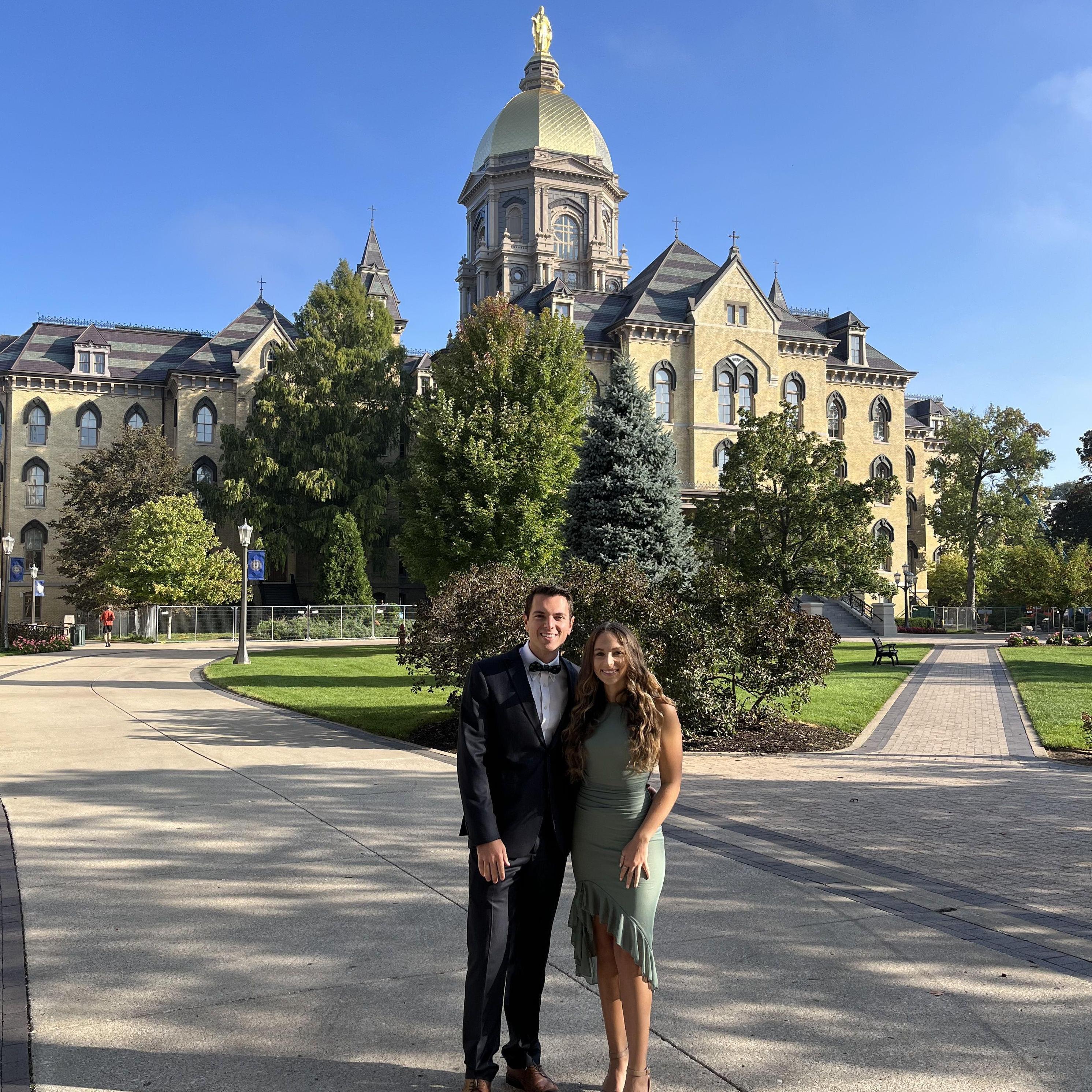 Ashley's first time at Notre Dame!