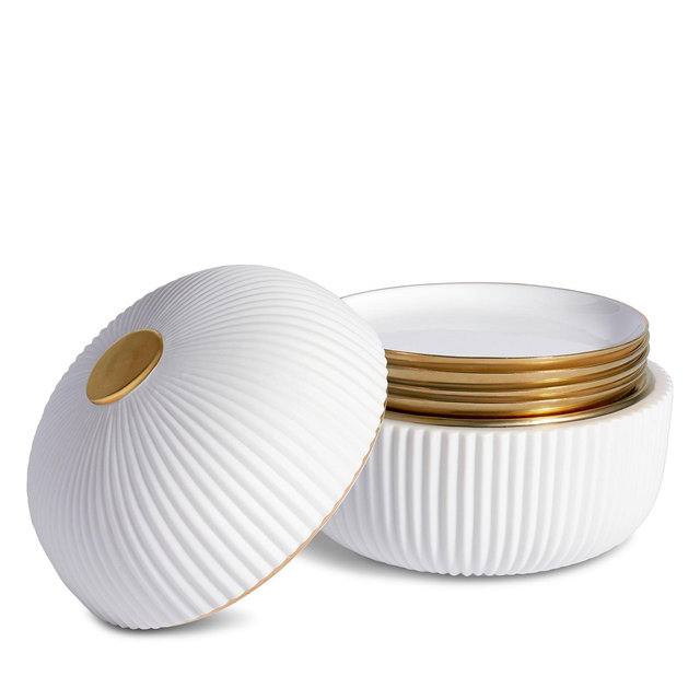 L'Objet Ionic Box & Four Plates Set
