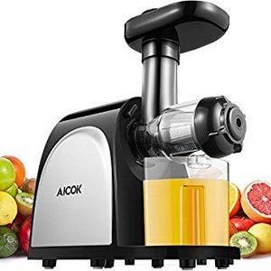 Juicer, Aicok Slow Masticating Juice Extractor with Reverse Function, Cold Press Juicer with Quiet Motor, Juice Jug and Brush for High Nutrient Juice