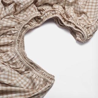 Gingham Cotton Fitted Sheet