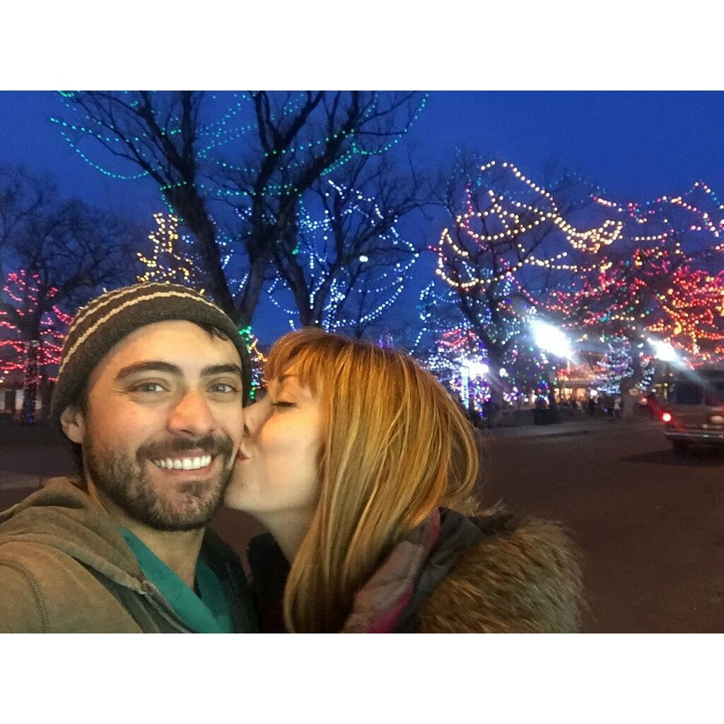 Our first Christmas in Santa Fe! We got to enjoy the plaza covered in snow. Magical!
